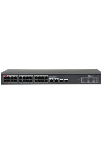DAHUA PFS3228-24GT-360، 24 منفذًا، جيجابت، PoE 360 وات، منفذان جيجابت Uplink، منفذان جيجابت كومبو SFP،