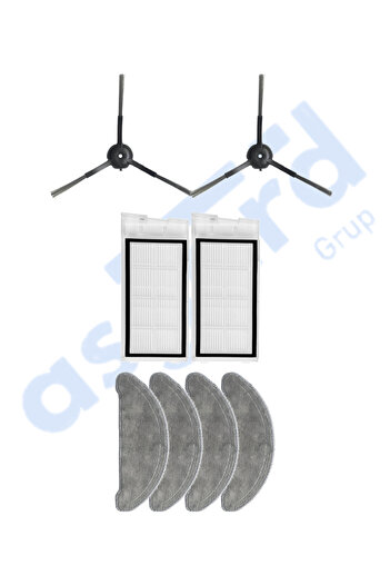 Asgard Grup Roidmi Eve - Compatibil cu Eve Plus 2 perii laterale 2 filtre 4 mopuri