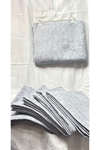 Muensu Açık Gri Altı Süngerli Çekyat Örtüsü, Koltuk Şalı, Gofralı, 3mm Süngerli, Çekyat Örtüsü Lüks Kalite