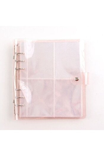Kpop Dünyasi Μαλακό κάλυμμα Διαφανές Glitter A5 Binder File - Ροζ