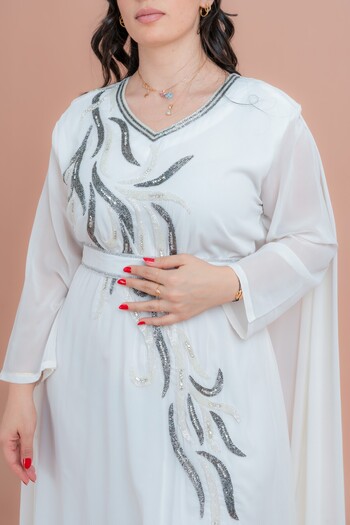 IKKXA Belted Elegant 2-Piece Kaftan