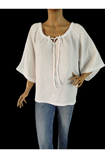 estewoman Muslin 100% Cotton Drawstring Tunic