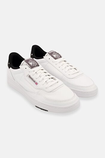 Reebok Men Court Peak Lace Up Tennis Shoes, White/Black