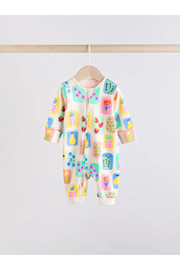 Next Baby %100 Organik Pamuklu Çok Renkli Desenli Ayaksız 3 lü Uyku Tulumu Set ALYAA5455