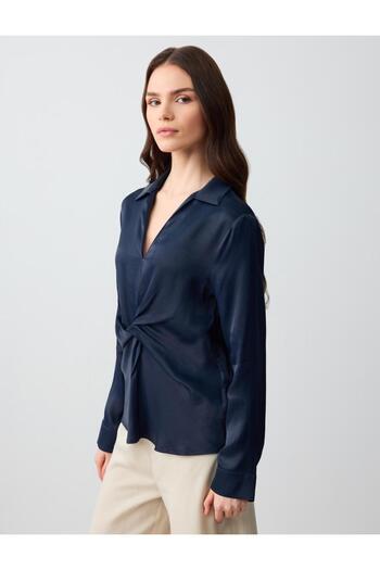 Jimmy Key Woven Blue Blouse