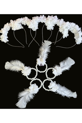 AYS Bride to Be Bridesmaid Crown and Bridesmaid Wrist Set 10 Pieces
