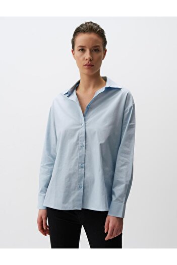 Jimmy Key Long Sleeve Cotton Basic Poplin Shirt
