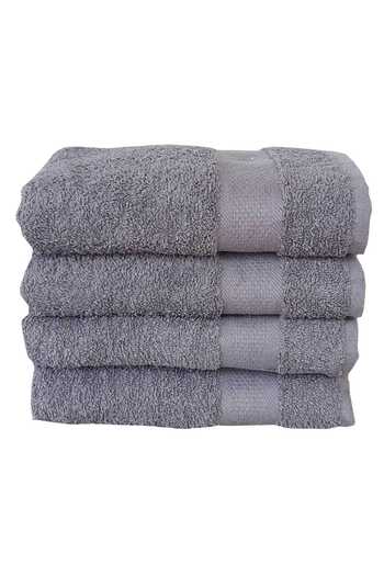 merland benvecocuk 4 Pack Hand Face & # 37;100 Cotton Towel Set Dry Anthracite