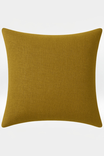 Luvora Home Nova Series Linen Throw Pillow Case - Mustard