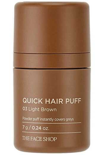 The Face Shop Quick Hair Puff Hair Powder || Light Brown | To Cover Gaps in Hair