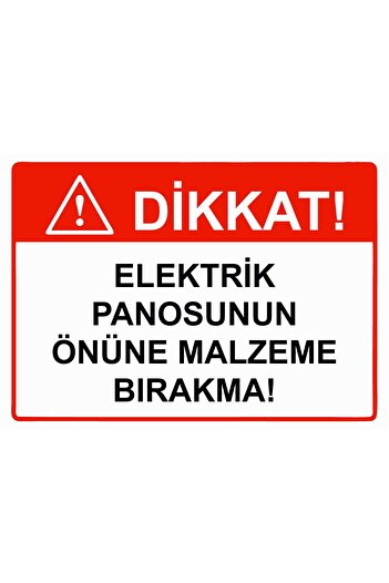 BBO REKLAM Attention! Material Drop in Front of the Power Board! Warning Sign Sticker 50X70 cm