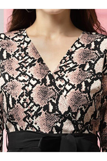 Kassually By Styli Animal Print Wide Leg Jumpsuit