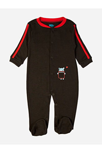 Babies Basic By Styli Printed Sleepsuit with Snap Button