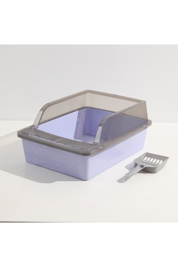 TaoTaoPets Open cat Litter Box, Easy to Clean Semi-Closed Litter Box, Small Cat Use