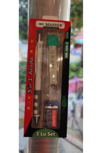 ada çanta kırtasiye Set of Pencils with 0,7 Tip (Pencil/Pen Tip/Eraser) White