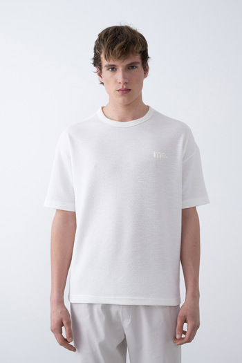 İLKCET MODA Me Embroidery Oversize Men's Tshirt