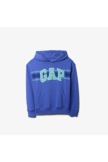 GAP Boy's Gap Logo Χαλαρό Φούτερ από Πετσέτα Μπλε
