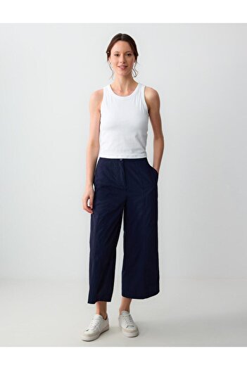 Jimmy Key Dark Blue Woven Trousers