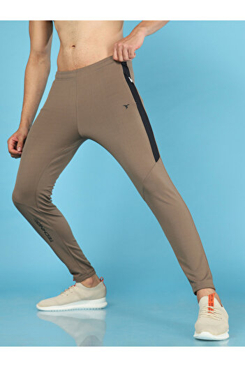 Technosport By Styli Men Solid Slim Fit Track Pants with TECHNO DRY