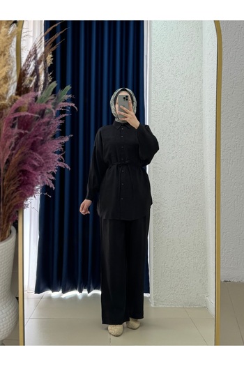 Mihra Seronia Single Pocket Casual Suit-As476 Black