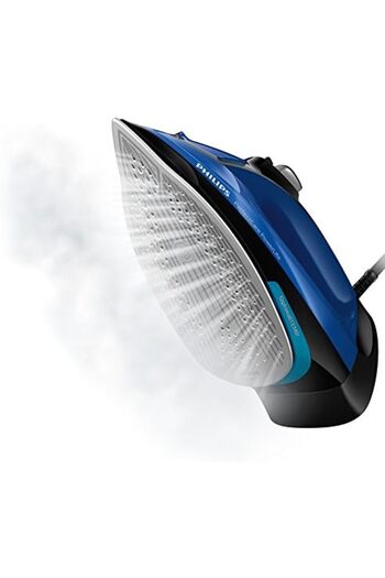 Philips PerfectCare Steam Iron - 2500W, Auto-Off, Continuous Steam, OptimalTEMP Technology, Blue/Bla