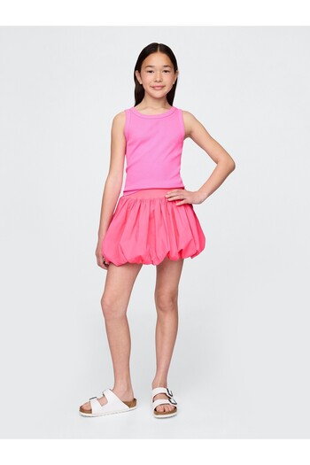 GAP Kız Çocuk Pembe Bubble Şort Etek