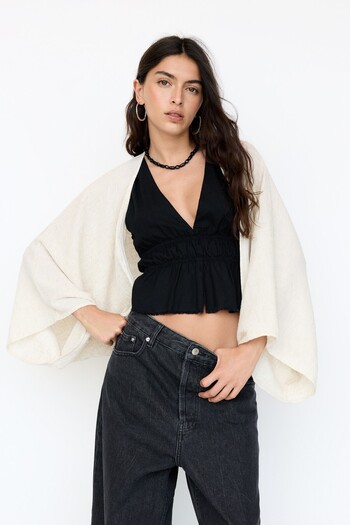 Pull & Bear Short rustic kimono