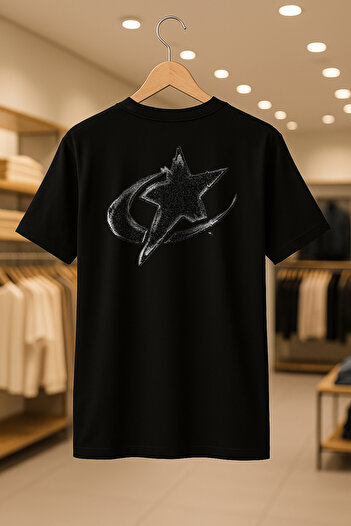 CC STORE Star Oversize Unisex 100% Cotton Breathable Thick Fabric T-Shirt