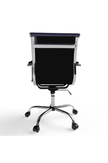 Mahmayi Modern UL UT-C031L Low Back PU Office Chair Ergonomic Chair Ideal for Home Office - Blue
