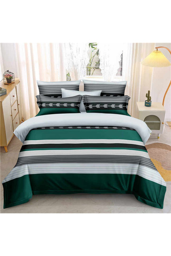 Five Store Single bed linen with elastic cover, Abalessa, mercerized cotton, multicolor, 4 pieces