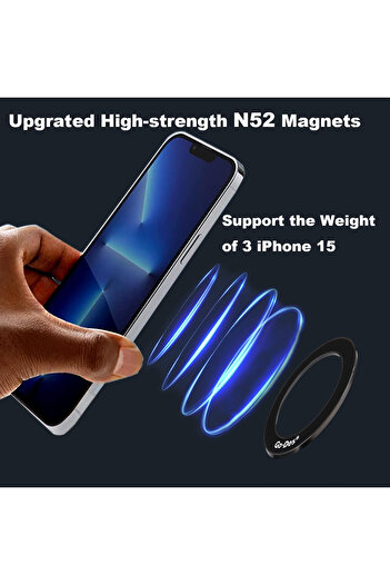 Go-Des Magnetic Phone Holder, 360° Rotation, Strong Grip, Dashboard Mount Compatible - GD-HD215