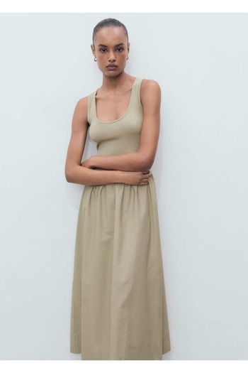 MANGO Woman Combined Fabric A-Line Dress