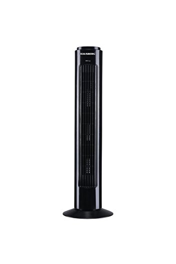 Hausberg Tower Fan HB-5950NG, 45 W, 2 operating modes, 3 speeds, rotating base, Black