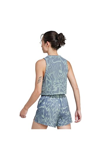 adidas Women's Green Tank Top We Min Aop Tank Je6155