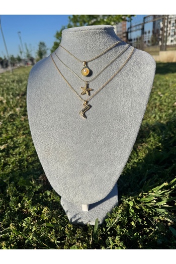 Judas Takı Combination Necklace Oyster Star Cowboy Boot