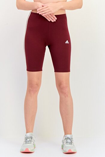 adidas Women Sportswear Fit Brand Logo Cycling Shorts, Maroon