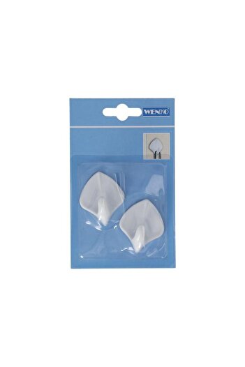 Generic Wenko 2-Piece High Quality Unique Design Diamond Shape Plastic Bathroom Hook White 4437012100