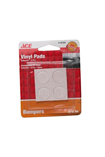 ACE Vinyl Bumper Pads (8 pcs, 19 mm)