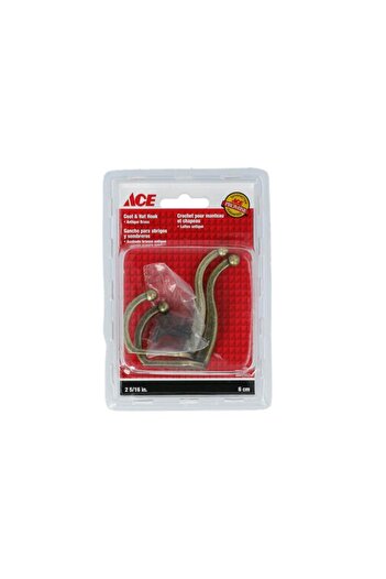 Generic ACE 2-Piece Coat and Hat Hook Antique Brass 6cm