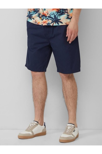 s.Oliver Men's Chino Shorts, Detroit, Mid Waist, Regular Fit, Navy Blue