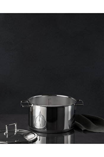 Madame Coco Elena Deep Pot - Steel - 24 cm