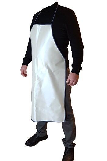 Binbirreyon Butcher Apron Thick Oilcloth Apron Stain Resistant Waterproof Full Length Apron with Strap Re115
