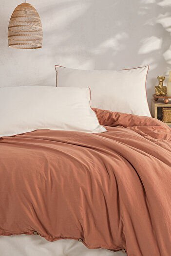 Macas Home Pamona 100% Cotton Washable Double Duvet Cover Set 200*220 Pmnckt