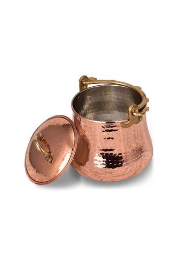 OEM Copper bucket with handle and lid, 1250 ml, CTR57