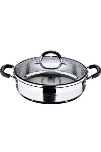 MasterPro Serving tray with lid, stainless steel FOODIES 28 cm 3.8 liters