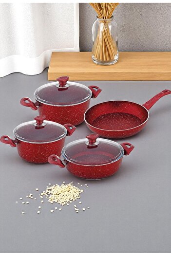 Gökdil 7 Pcs Set 20-24 Deep Pot 26 Basic Pot 26 Pan