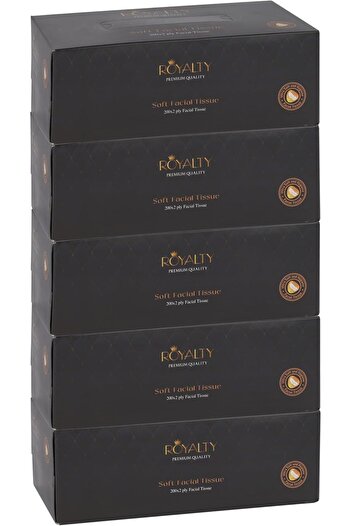 Packwell Tissue Box Packwell Royalty 2 Ply Facial Tissue Set of 5 pcs 200 Sheet 2 Ply