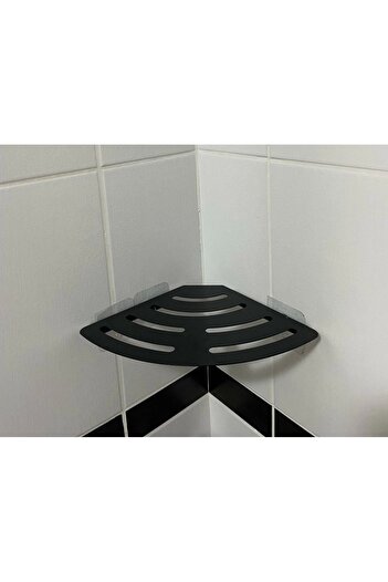 ardini Ki̇taro Self-Adhesive Shampoo Shelf Mat Black Single Deck