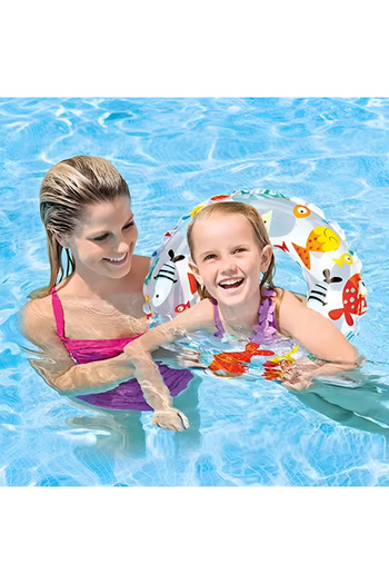 Intex Lovely Print Swim Ring for Kid Inflatable Pool Float Swim Circle 25X25X15 cm
