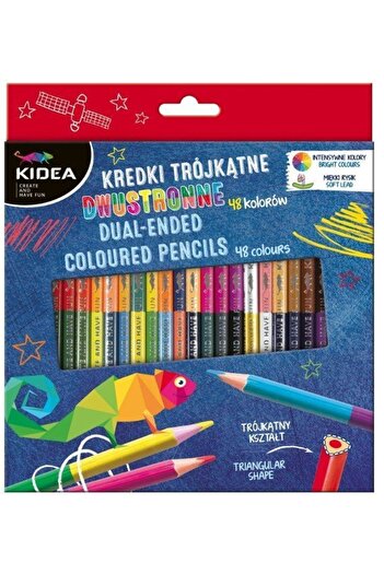 Kidea Set of 24 double-ended pencils, Kidea, 48 colors